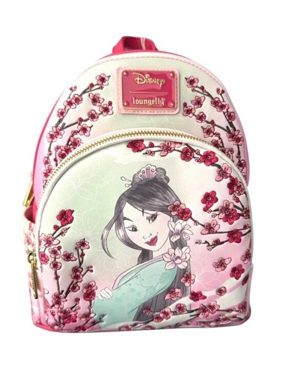 Loungefly Disney Princess Mulan Cherry Blossom Mini Backpack NWT